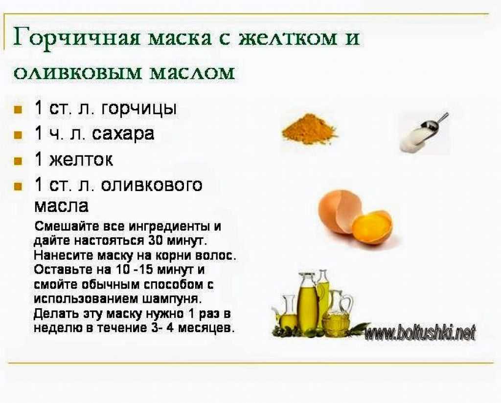 Маска с горчичным порошком для роста и укрепления волос