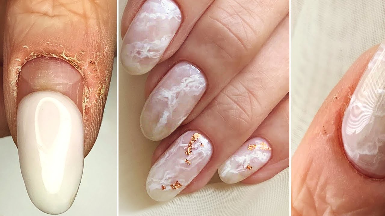Мраморный маникюр, осваиваем стильный nail art у себя дома