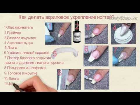 Пудра для ногтей - виды акриловой и флок, как правильно пользоваться и удалять с видео