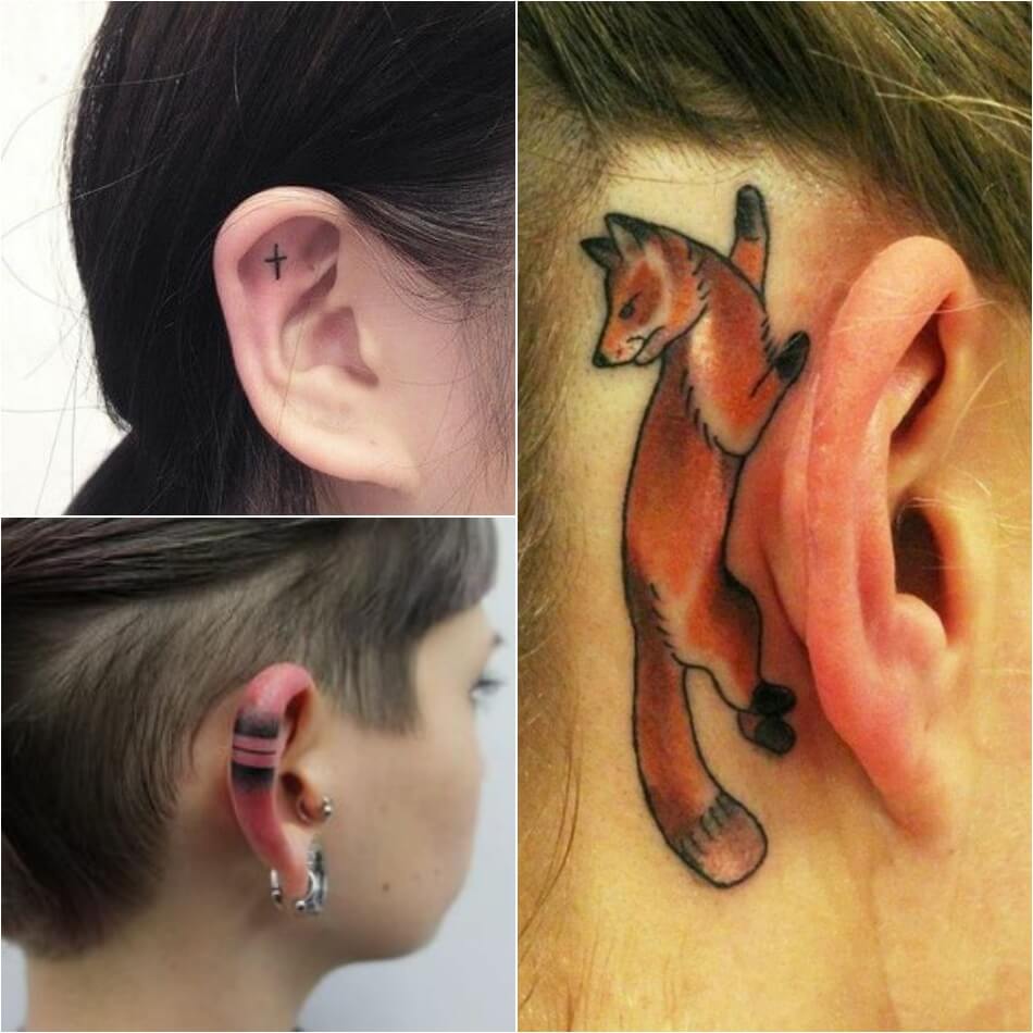Тату на ушах- для неординарных tattoo особ - womanmirror