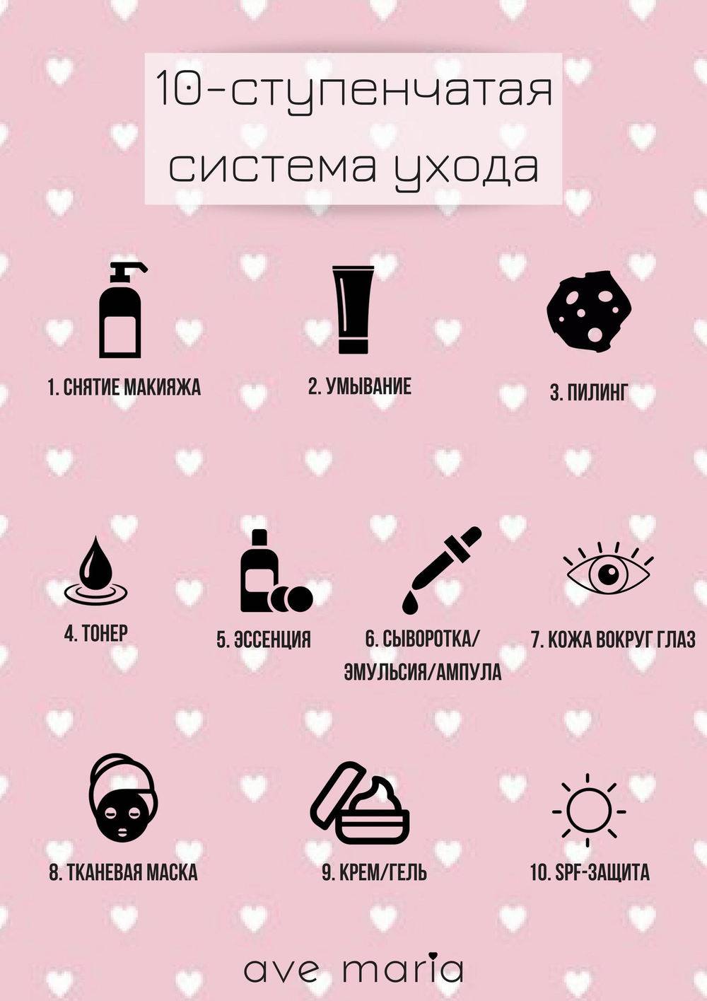 10-ти ступенчатый корейский уход за кожей лица - этапы утром и система: методы очищения косметикой и как ей пользоваться ежедневно