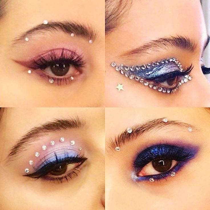 Макияж со стразами, создаем «драгоценный» makeup