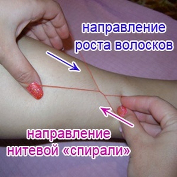 Удаление волос с помощью нитки в домашних условиях