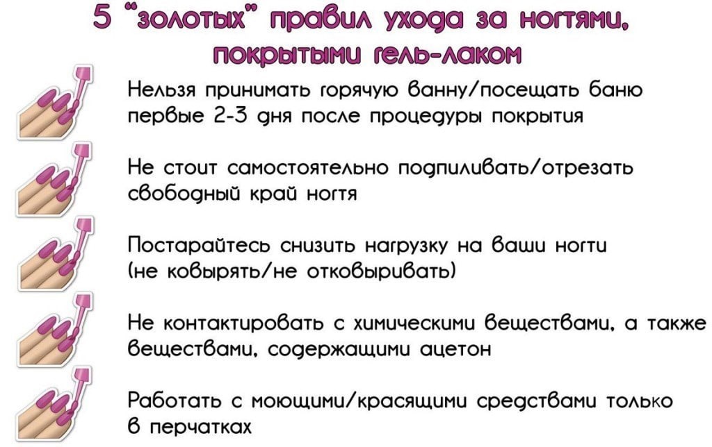 Что можно, а что нельзя делать после нанесения гель-лака
что нельзя делать после нанесения гель-лака — модная дама